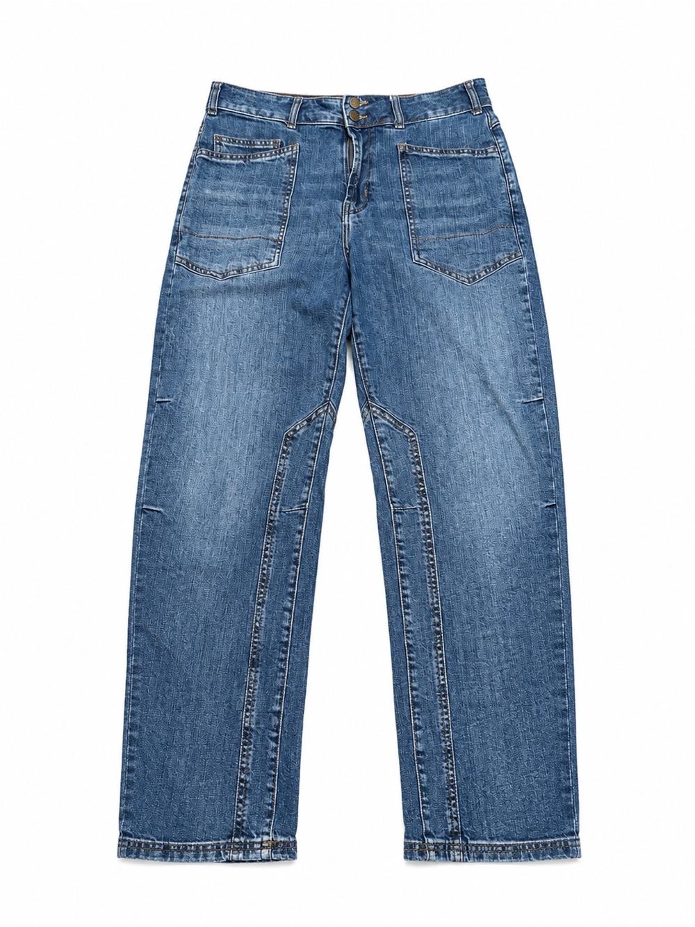 Pilcro Anthropologie Size 29 / 31 Crop Straight Leg Patch Pocket Jeans Medium